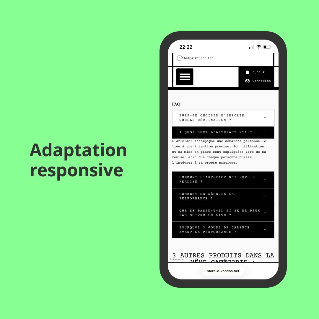 Module faq produit adaptation responsive