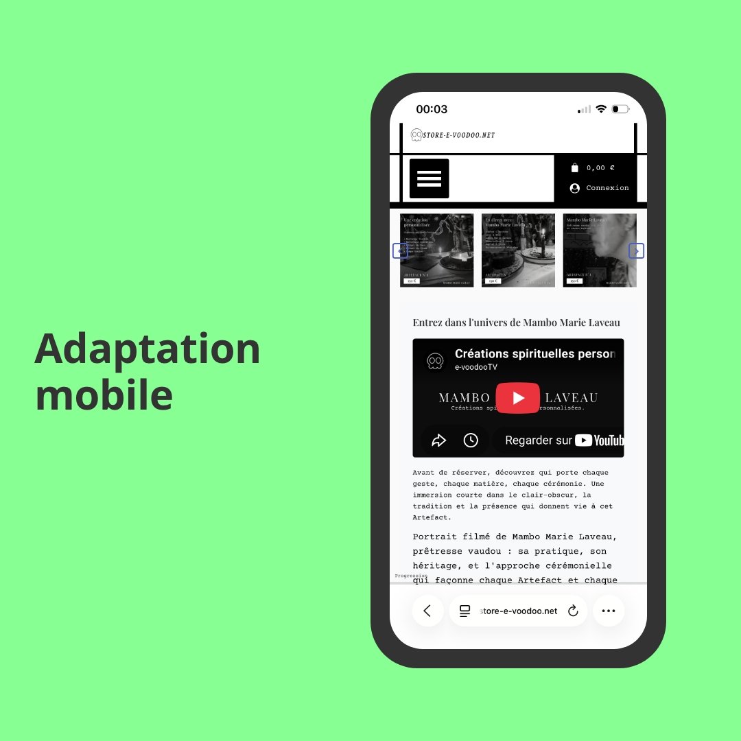 Module Vidéo Produit adapation mobile
